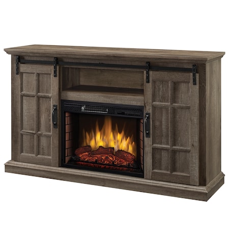 Muskoka Colton 55in Infrared Media Electric Fireplace in Aged Oak Finish 240-158-354